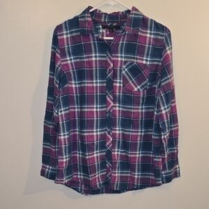 Tommy Hilfiger Plaid Button Down Shirt - Blue and Pink LOT R1